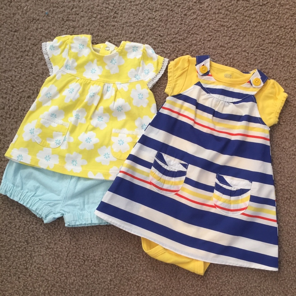 EUC 2 Carter’s Dress And Short Sets
